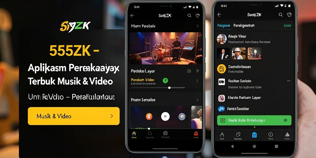 Antarmuka aplikasi 555ZK untuk perekaman layar yang intuitif dan mudah digunakan.