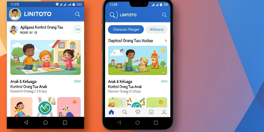Antarmuka aplikasi LINITOTO yang ramah pengguna untuk kontrol orang tua.