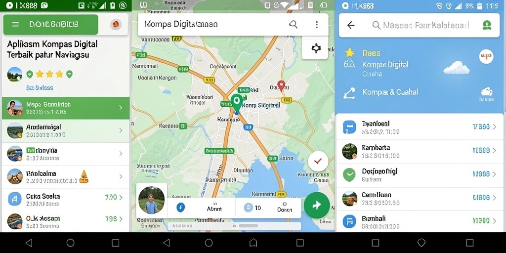 Tampilan antarmuka OLX888 dengan fitur kompas digital yang intuitif.