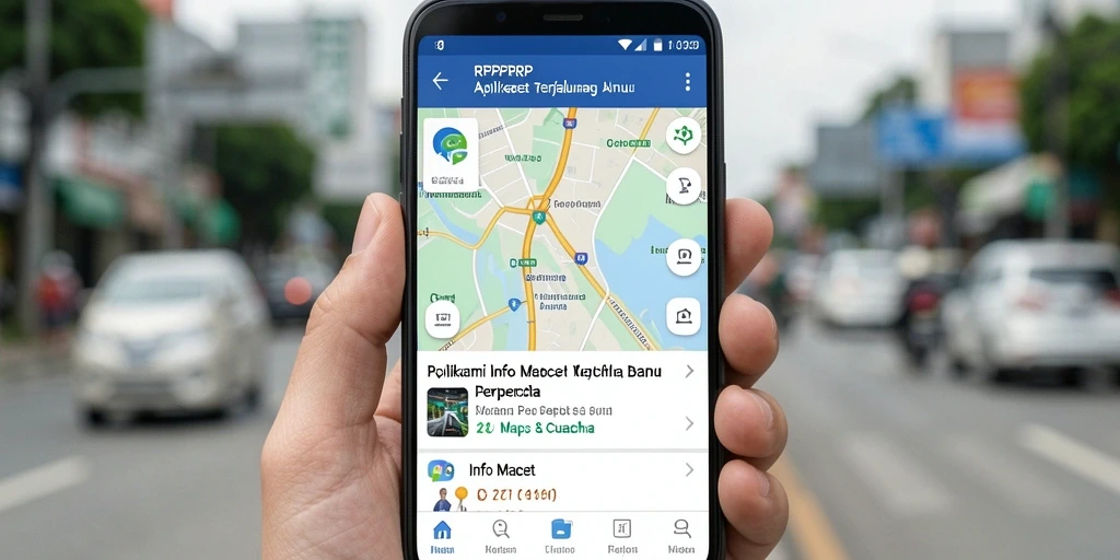 Antarmuka RPRPRP menunjukkan peta kondisi lalu lintas terbaru.