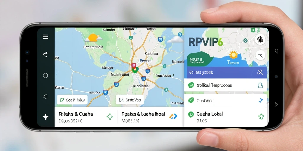 Tampilan antarmuka aplikasi Cuaca Lokal RPVIP6 yang informatif.