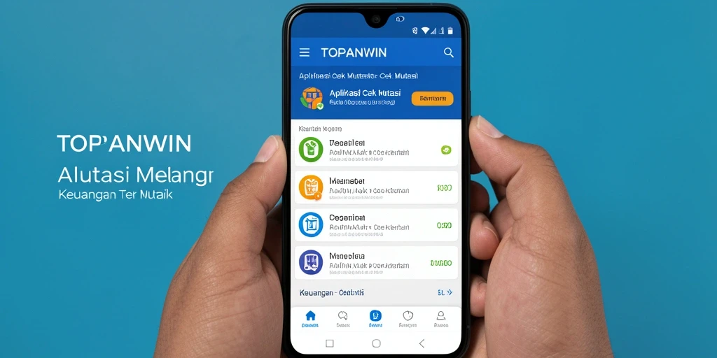 Tampilan antarmuka aplikasi Cek Mutasi TOPANWIN yang informatif.